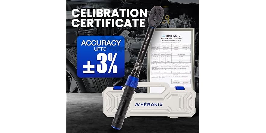 HERONIX 3/8-Inch Drive Click Torque Wrench