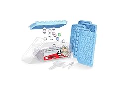 Emporio Kitchen Round Ice Cube Tray Set Pack of 4, Blue