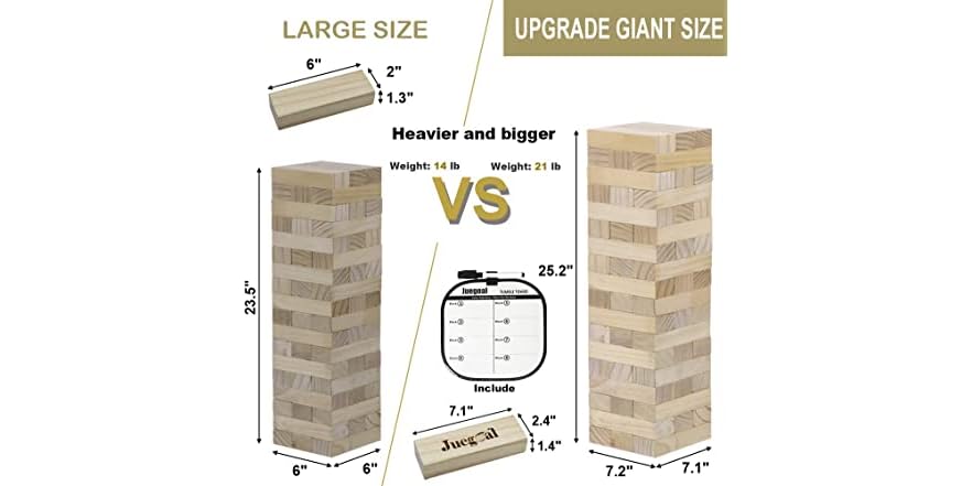 Juegoal 54 Piece Giant Tower