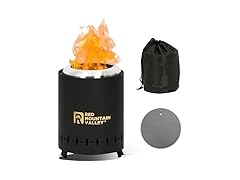 Red Mountain Valley Smokeless Tabletop Fire Pit, Black