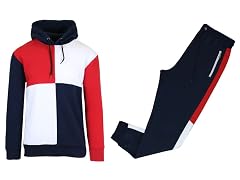 GBH FleeceLined Color Block HoodieJogger Set