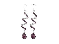 White Gold Plated SE Crystal Earrings- Pick Color
