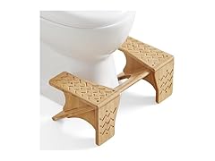 SONGMICS Bamboo Toilet Stool