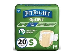 FitRight Ultra Adult Diapers 20 Count, Small