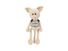 Enesco Woolie Sam the Pig Handmade Crochet Animal Plush
