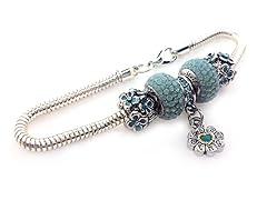 Fiora ''The Blue Daisy'' Bead Bracelet