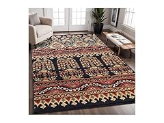Superior Indoor Runner Rug, Abstract Geometric Tribal
