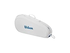 WILSON US Open Team Tennis Racket Bag - Holds up to 3 Rackets, White/Blue