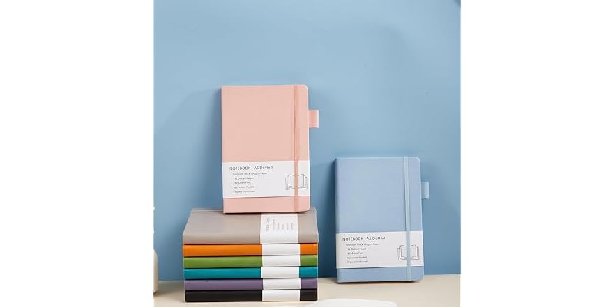 A5 Dotted Hard Cover Journal 2 Pack