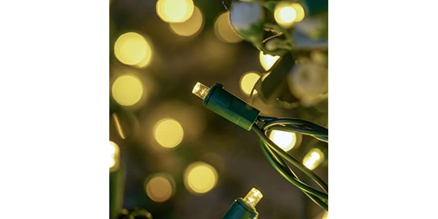 YULETIME Warm White LED Christmas Lights