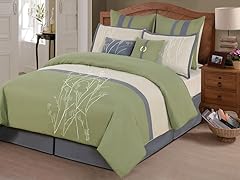 8-Pc Taylor Comforter Set- Sage (Multiple Sizes)