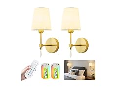 Battery Wireless Wall Sconces, Set of 2
