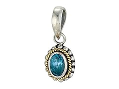 Greg Anthony Bali Genuine Gemstone Oval Beaded Rope Pendant