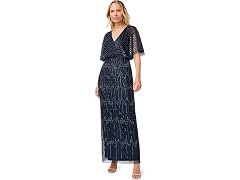 Adrianna Papell Gown, Navy Gunmetal (6)