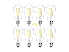 Brightever Warm Edison Light Bulbs 60W Equivalent, 8Pk