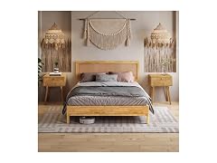 Bme Nipe 14in Bohemian Queen Bed Walnut