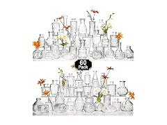Arme 60Pcs Clear Glass Bud Vase