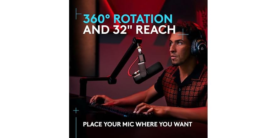 Boom Box Reference Logitech G Compass Premium Broadcast Boom Arm