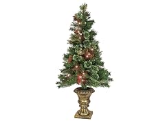 National Tree Company 4 ft. Pre-Lit Glistening Pine Tree