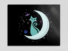 Space Catdet 11" x 14" Metal Poster