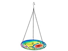 Butterfly with Flower Hanging Bird Bath or Feeder