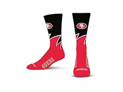 SAN FRANCISCO 49ERS Black Wave Crew Sock (L)