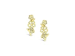Sterling Forever Birth Flower Earrings