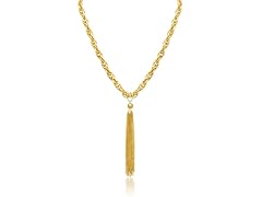 Gold Tassel Chain Necklace, 20 Inches