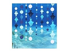 Ocean White Bubble Blue Fish Decorations