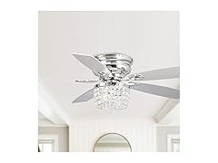 Parrot Uncle 52" F6328Q-PU Ceiling Fan w/ Light (Open Box)