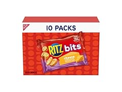 RITZ Bits Cheese Sandwich Crackers, 10 Snack Packs