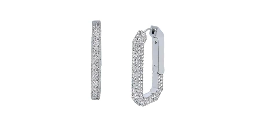 AllSaints Pavé Geometric Link Earrings