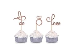 Giuffi Diamond Ring I Do Cupcake Toppers