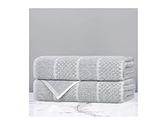 Superior 2PC Naples Bath Towels, Denim Blue