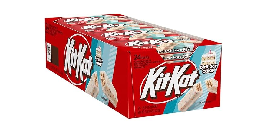 Kit Kat® Birthday Cake Flavored Wafer Candy, Bar 1.5 Oz