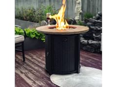 Amity 30" Round Fire Table Wood Top