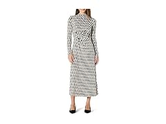 AE Womens Fit & Flare LS Short Maxi Dress