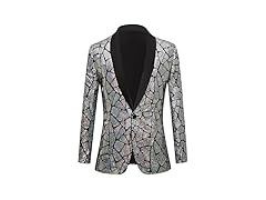 HJQSC Men Sequins Blazer