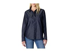 Amazon Essentials Women (L) Denim Chambray Shirt