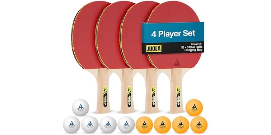 JOOLA Family Ping Pong Paddles 4 Players
