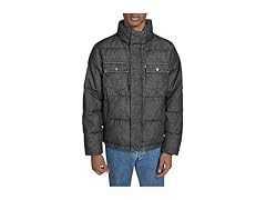 Levis Mens Mixed Media Quilted Puffer Jacket (L)