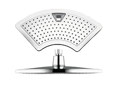 DreamSpa AquaFan 12-inch All-Chrome Rainfall Shower Head w Color-Changing LED/LCD Temp. Display