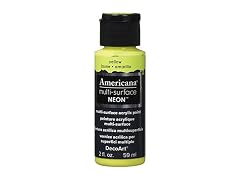 DecoArt Americana Multi-Surface Neon Paint, 2-Ounce, Yellow