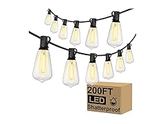 Brightever Outdoor String Lights 200FT Waterproof