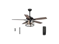 Parrot Uncle 52" F6316Q-PU Rustic Ceiling Fan w/Light