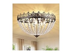 Crystal Chandelier for Bedroom, 5-Light