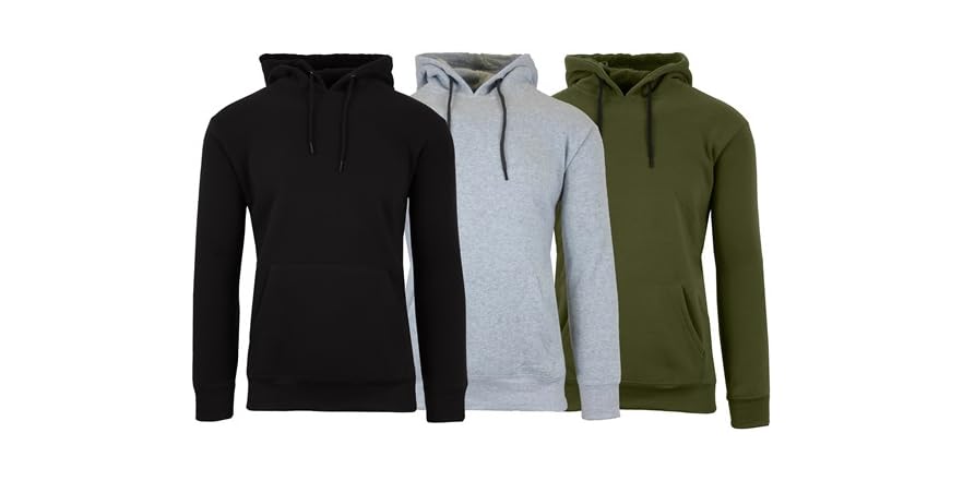 American Fleece Lined Drawstring Hoodie Sweatshirt Pullover for Men