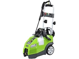GreenWorks GPW1950 13 amp 1950 PSI 1.2 GPM Electric Pressure Washer with Hose Reel