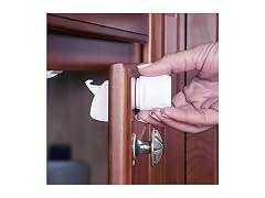 Magnetic Cabinet Locks, 4 Pack