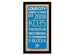 Oklahoma City Thunder 9.5" x 19" Sign